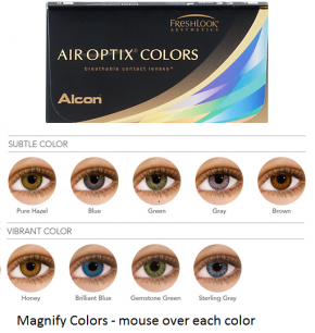 Best Price Air Optix COLORS Contact Lenses - Lowest cost on colored contacts
