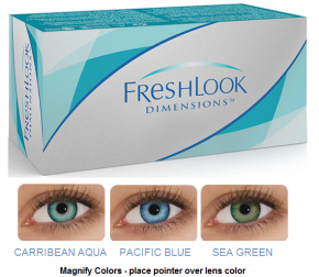Best Price FreshLook Dimensions Colors Contact Lenses - Colored Opaque Contacts for light eyes